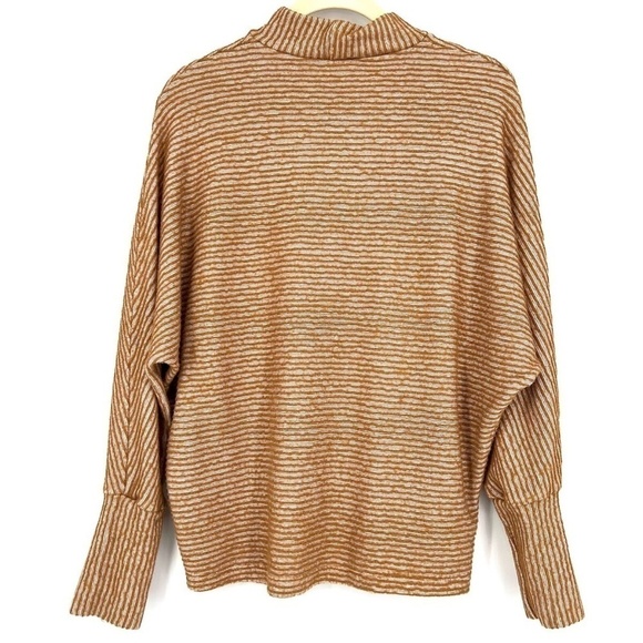 Urban Outfitters Out From Under Sweater - Orange Striped Mock Neck Knit - Size M - Picture 2 of 7